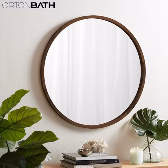 Espelho redondo decorativo para pendurar na parede espelho de parede com moldura grande