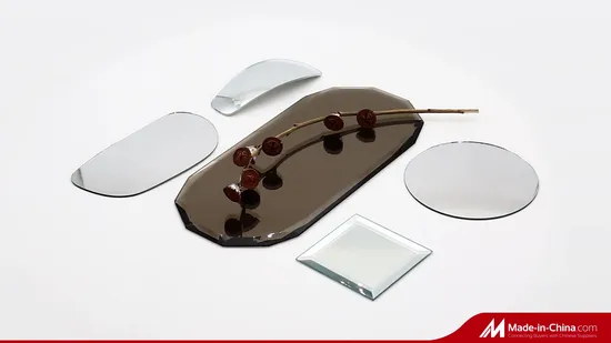 Decoração de casa colorida segurança decorativa redonda armação preta piso de vidro/visão âmbar parabólica em dois sentidos atacado refletor veneziano espelho de vidro solar